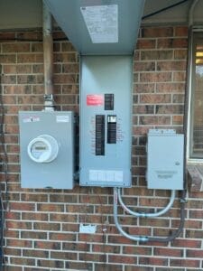 Open panel next to house meter