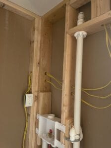 wiring running through studs in wall